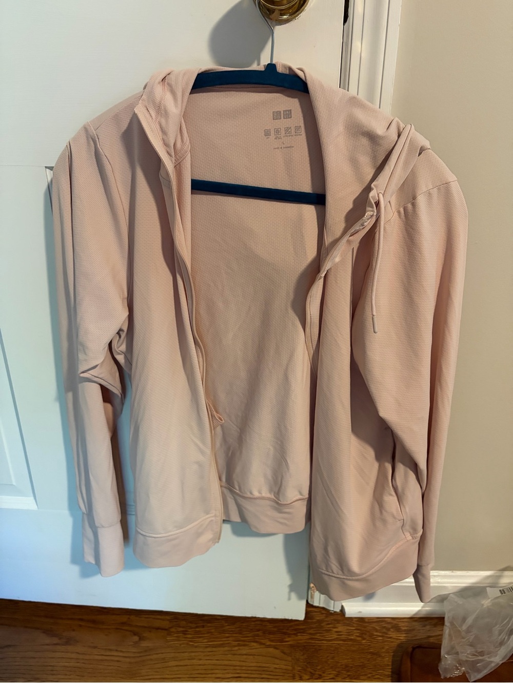 UNIQLO Light Pink Full-Zip Hoodie Jacket